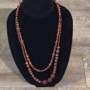 Chic Brown Beaded Necklaces